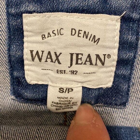 Basic Denim Wax Jeans Women’s Overall Denim Raw Hem Mini  Dress (Size Small) - Picture 8 of 10